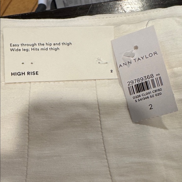 Zara High Waist Cream Shorts with Button Accents - Picture 3 of 3